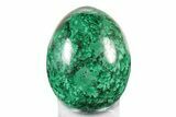 Flowery, Polished Malachite Egg - Congo #241920-1